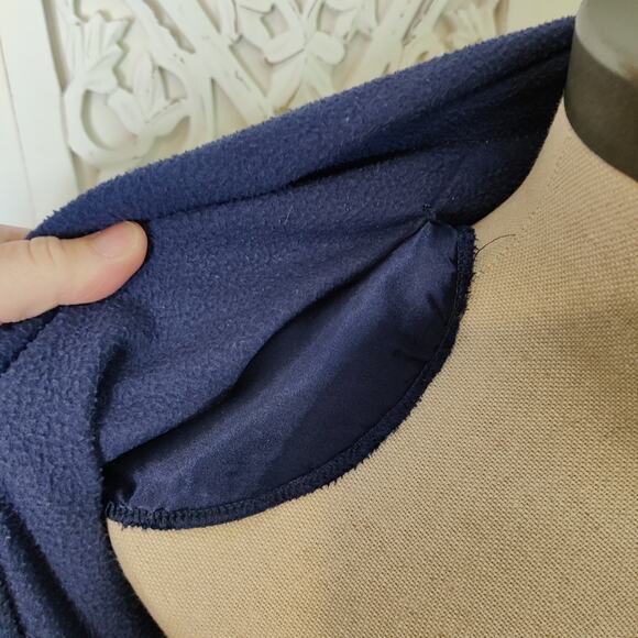 Vintage VS Blue Fleece Lined Satin Robe, XS/S - Picture 7 of 11